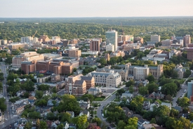 U-M campus aerial photo